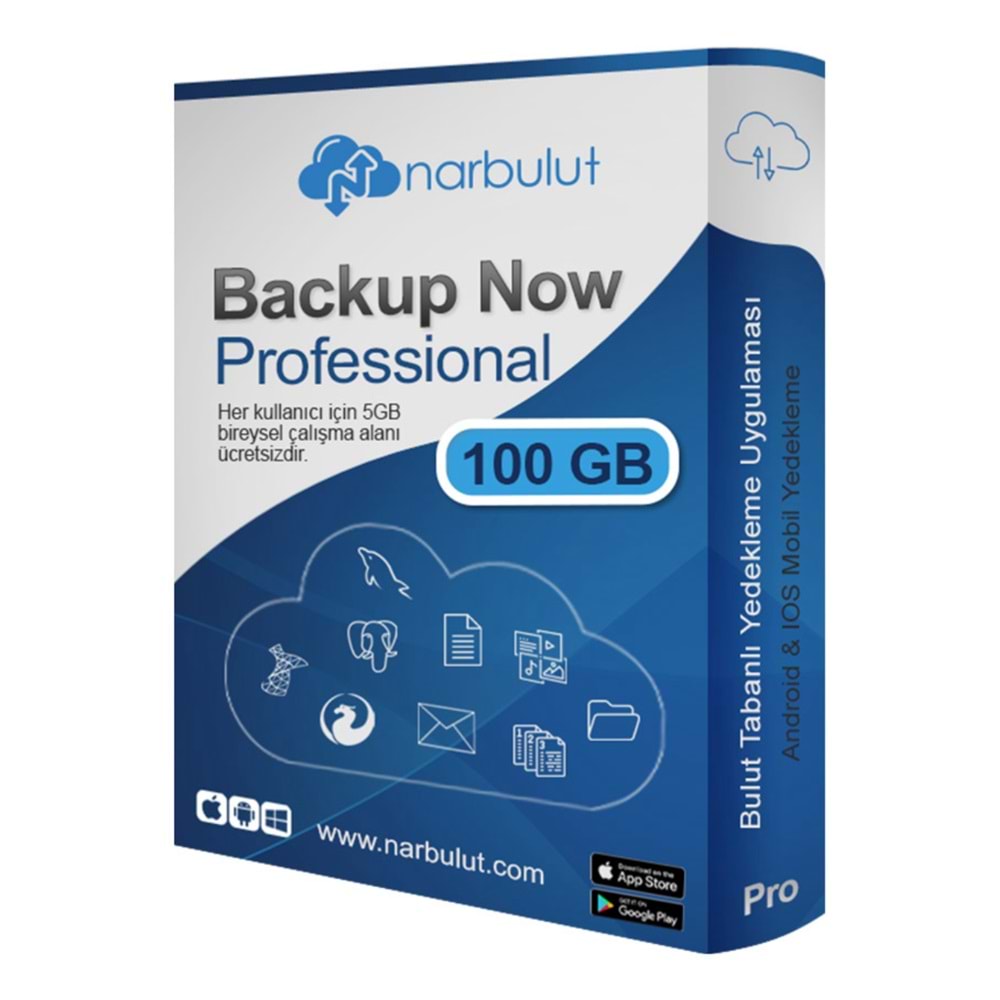 NARBULUT Backup Now Professional Edition 100GB Lisans 1yıl 20kullanıcı basic support is included. 