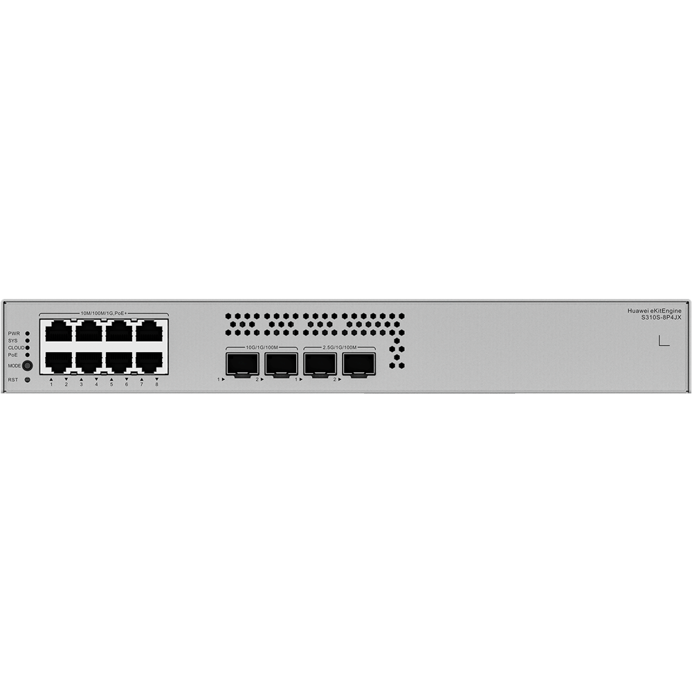 HUAWEI 8port POE+ 128W eKIT S310S-8P4JX GIGABİT 2XSFP 2X2.5GbE Yönetilebilir Switch