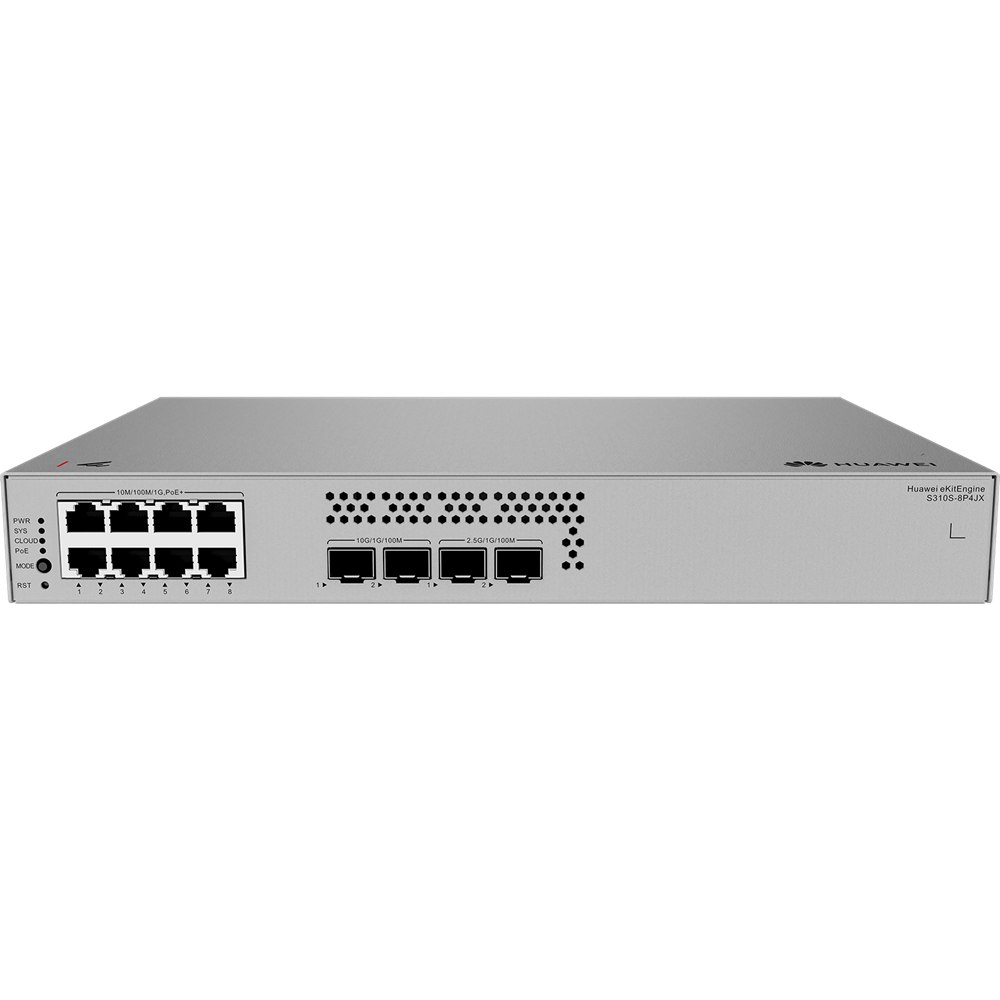 HUAWEI 8port POE+ 128W eKIT S310S-8P4JX GIGABİT 2XSFP 2X2.5GbE Yönetilebilir Switch