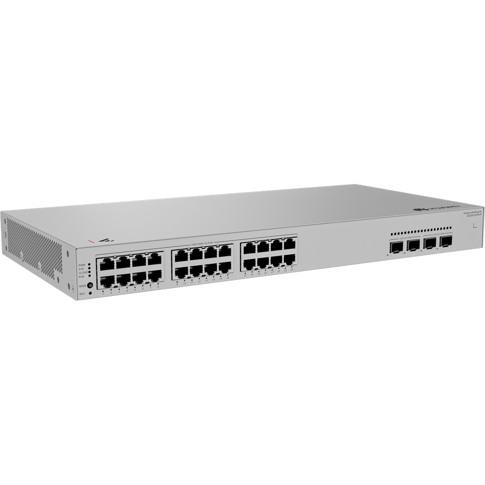 HUAWEI 24port POE+ 400W eKIT S220S-24P4JX GIGABİT 2X10 GbE SFP 2X2.5GbE SFP Yönetilebilir Switch