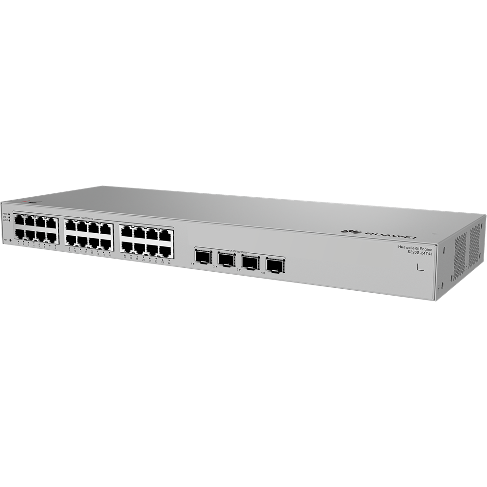 HUAWEI 24port eKIT S220S-24T4J GIGABİT 4X2.5GbE SFP Yönetilebilir Switch