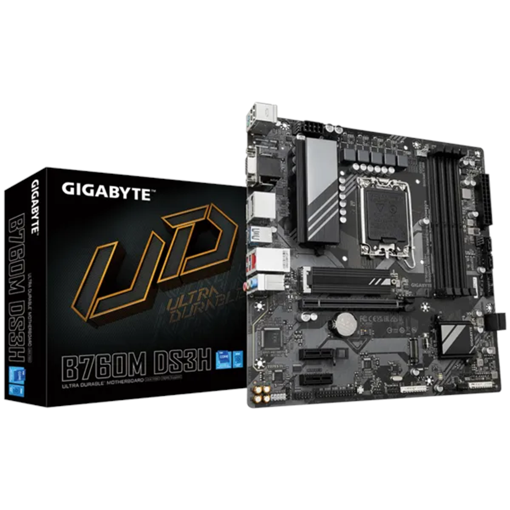 GIGABYTE B760M DS3H DDR5 HDMI DP PCIE 4.0 1700p mATX 