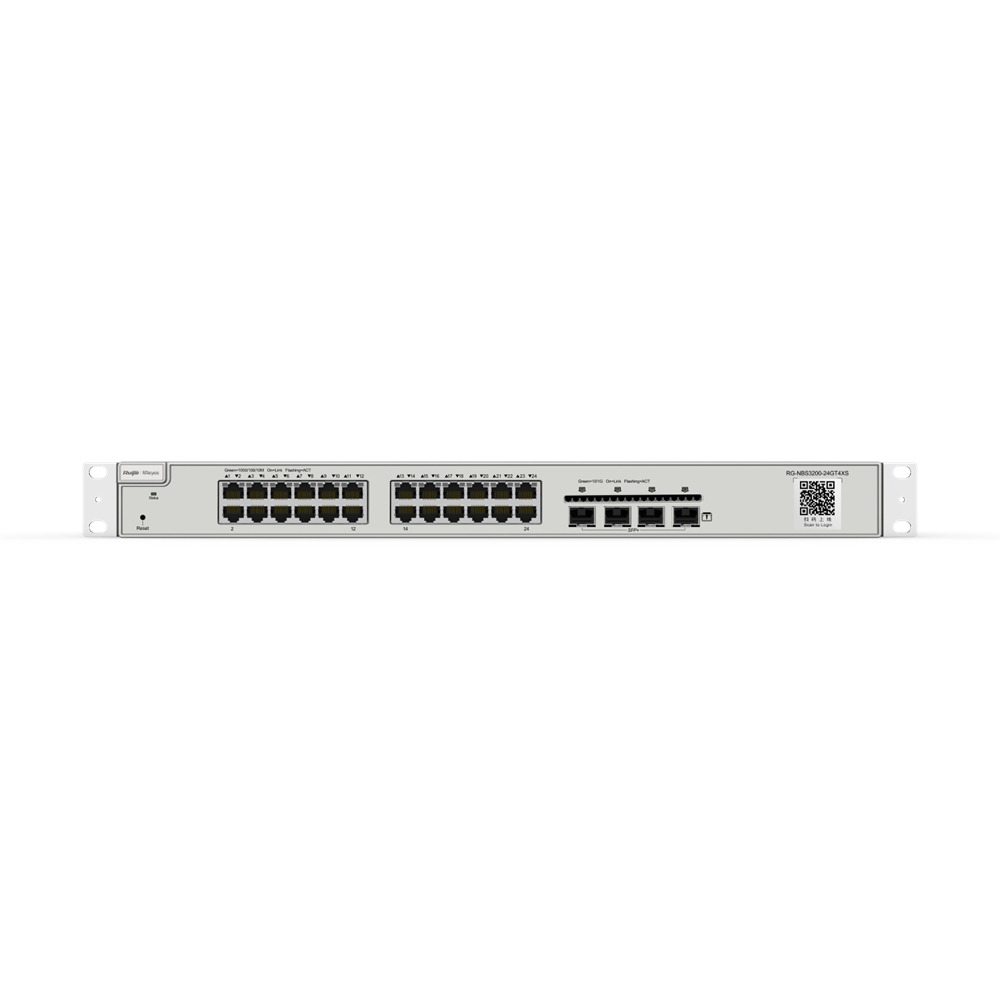 RUIJIE 24port RG-NBS3200-24GT4XS GIGABIT 4X-10GbE SFP Yönetilebilir Switch 