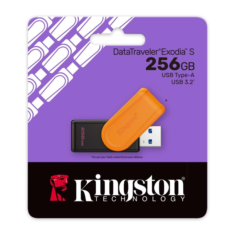 KINGSTON 256GB USB 3.2 EXODIA S DTXS/256GB Taşınabilir Bellek 