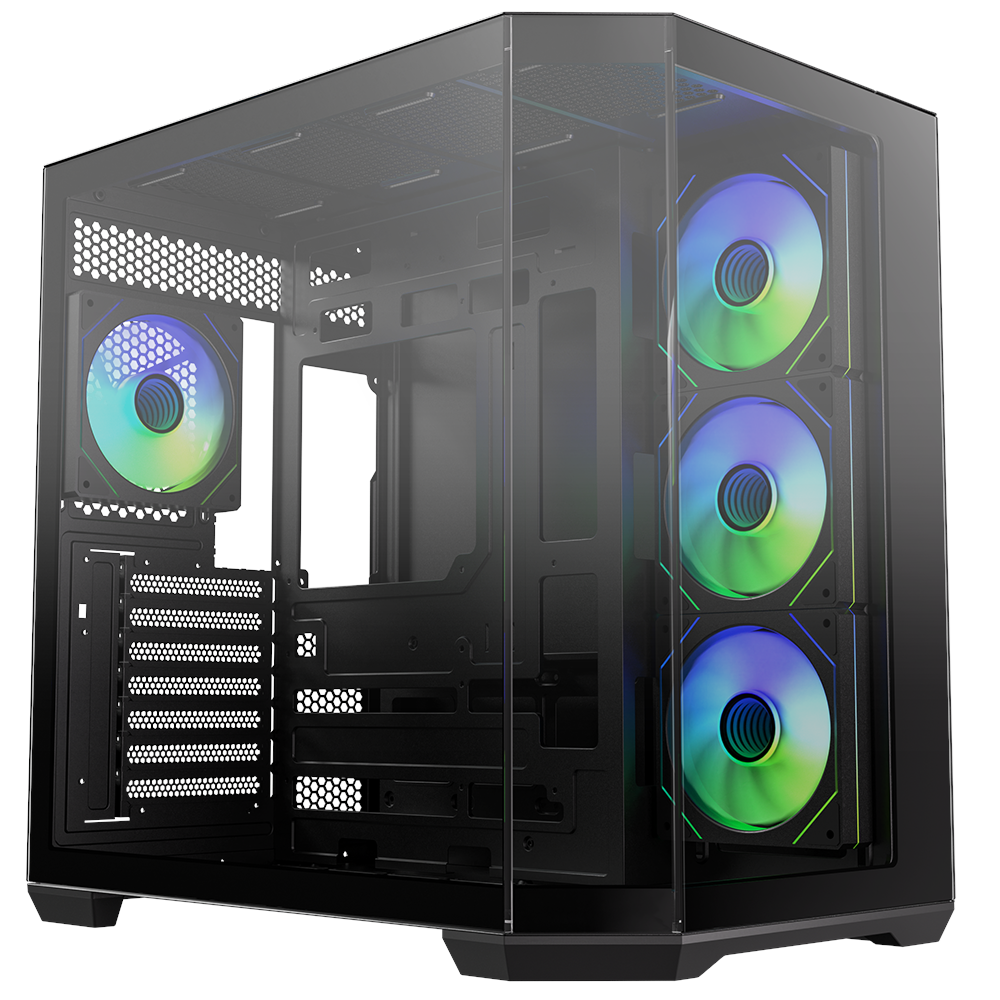 BITFENIX 850W 80+ BRONZE Ayna efektli MIRROR T10 Siyah Gaming Mid-Tower PC Kasası