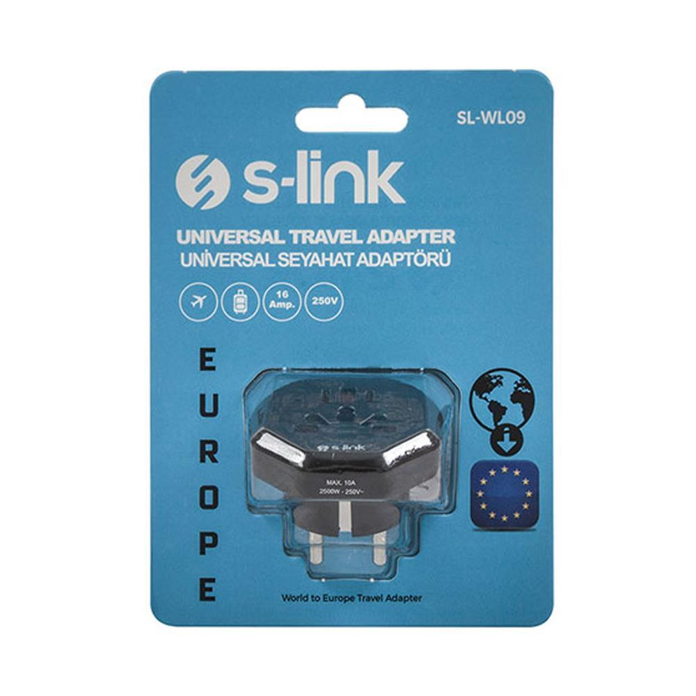 S-LINK SL-WL09 Türk Çevirici Priz Adaptör 