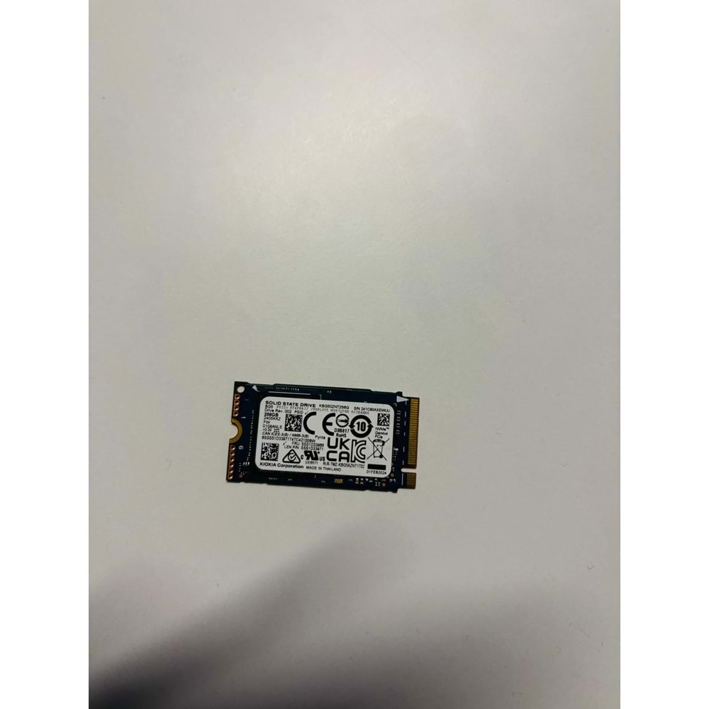 KIOXIA 256GB BG5 KGB50ZNT256G 3400-1900MB/s M2 2242 NVME GEN4 Disk Kutusuz