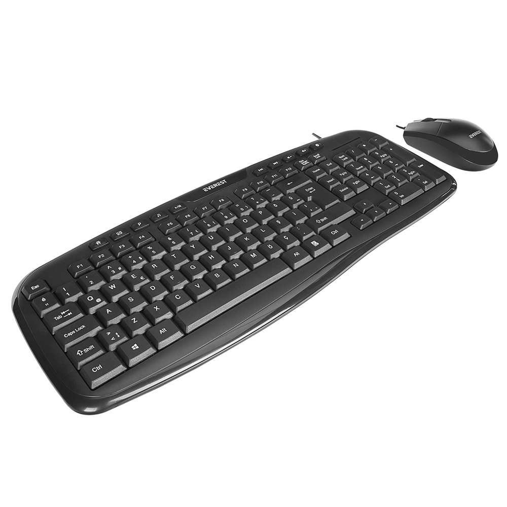 EVEREST USB Q Siyah Multimedya Klavye - Mouse Set UN-795 