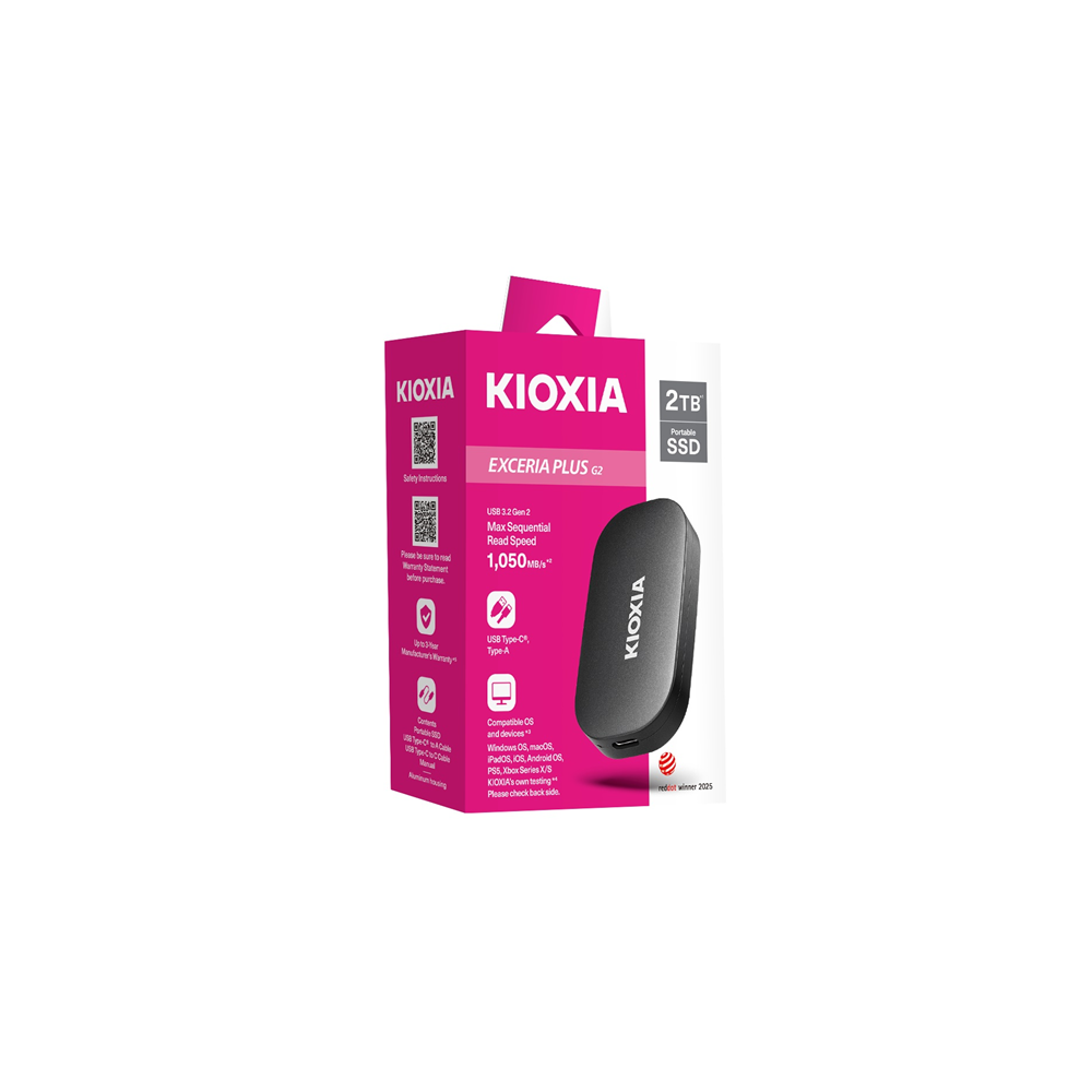 KIOXIA 2TB EXCERIA PLUS PORTABLE G2 LXD20K002TG8 USB 3.2 Harici Disk
