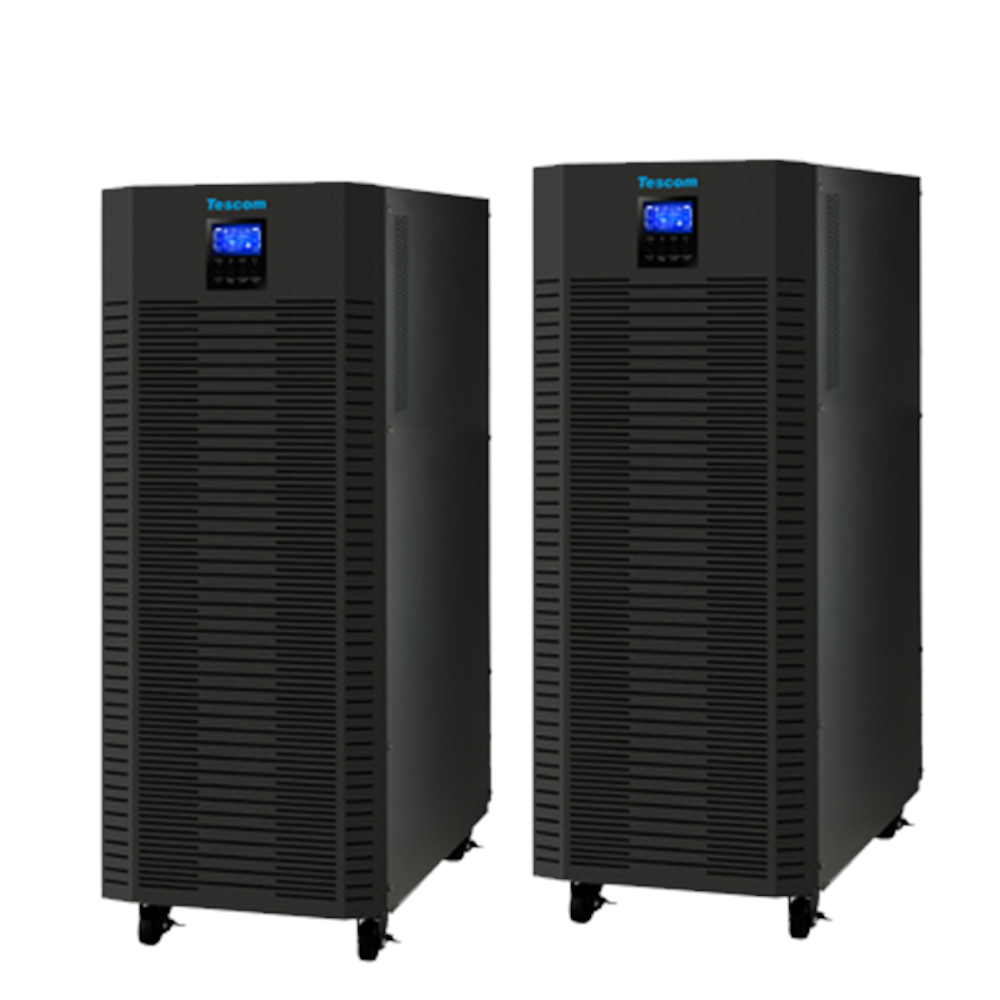 TESCOM 30KVA TEOS+ 330 ONLINE 3/3F TOWER UPS 60x 12V 7 Amper 