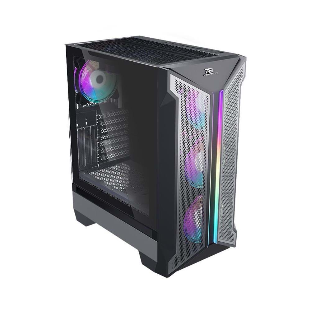 POWERBOOST VK-Z002B 4-ARGB RING FANLI GAMING MID-TOWER PC KASASI