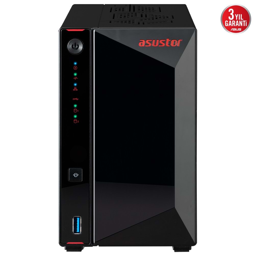 ASUSTOR AS5402T CELERON N5105 4 GB RAM- 2-diskli Nas Server (Disksiz) 