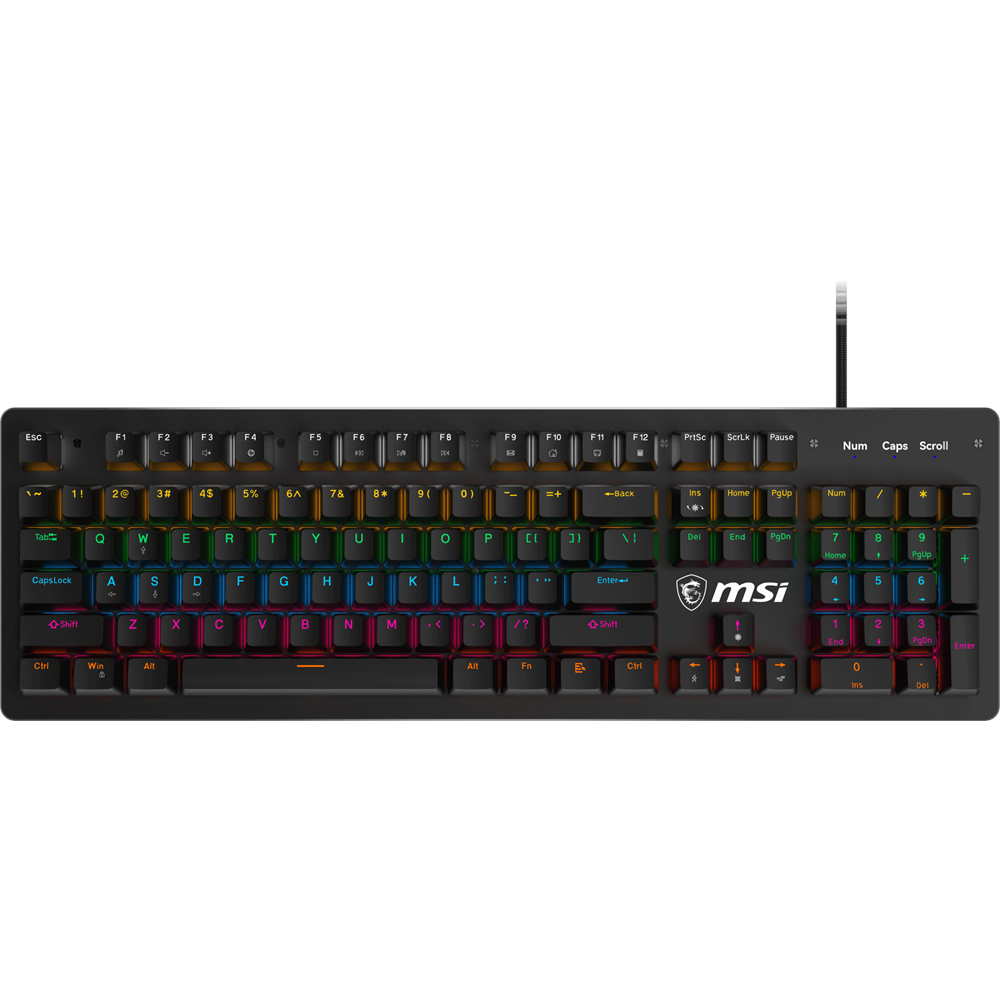 MSI GG FORCE GK300 Red Mekanik Red Swicth Rgb Gaming Klavye