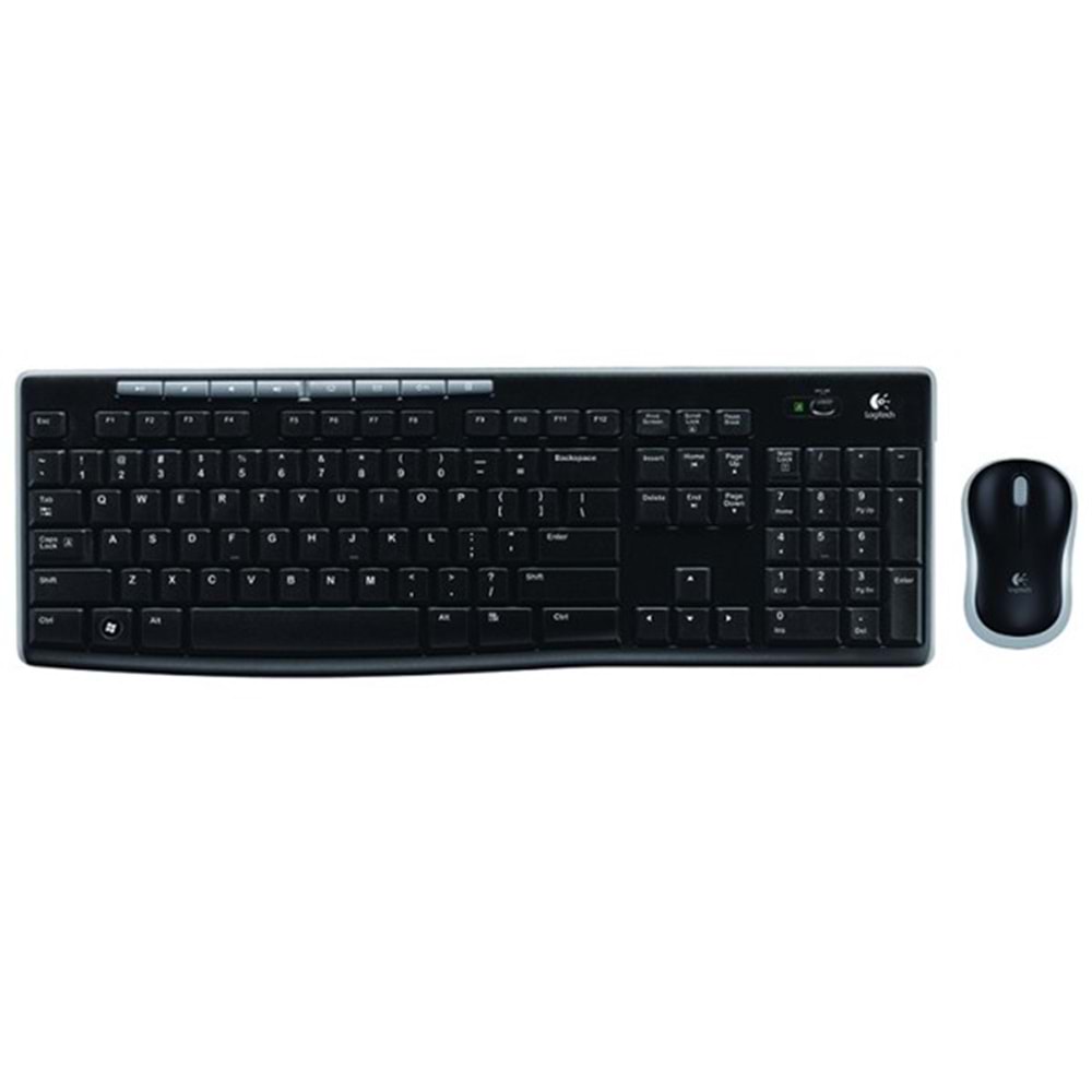 LOGITECH MK270 Kablosuz Q Trk Siyah Multimedya Klavye - Mouse Set 920-004525