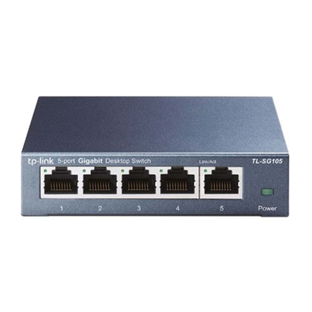 TP-LINK 5port Gigabit Yönetilemez Switch Çelik Kasa TL-SG105