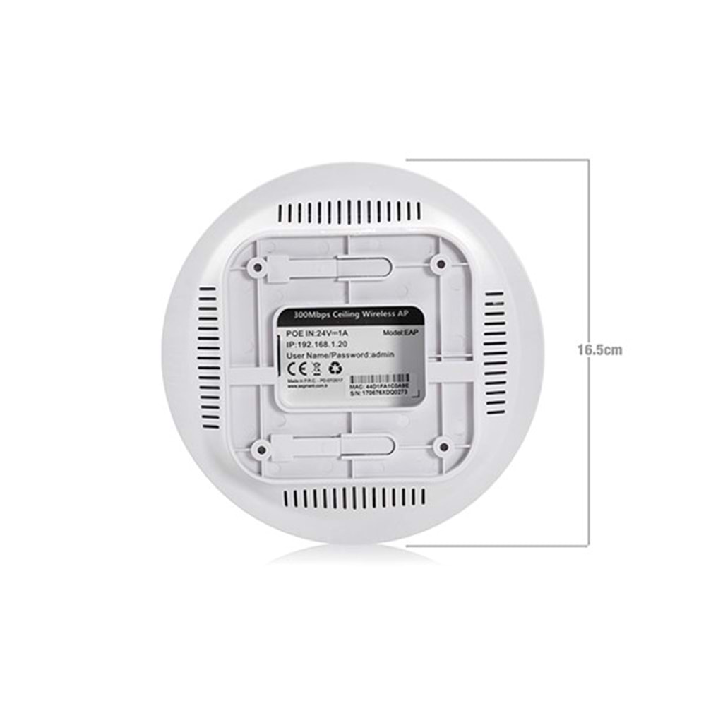 EVEREST EWiFi EAP 300mbps 1port 2.4ghz Repeater Access Point Router PoE Tavan Tipi