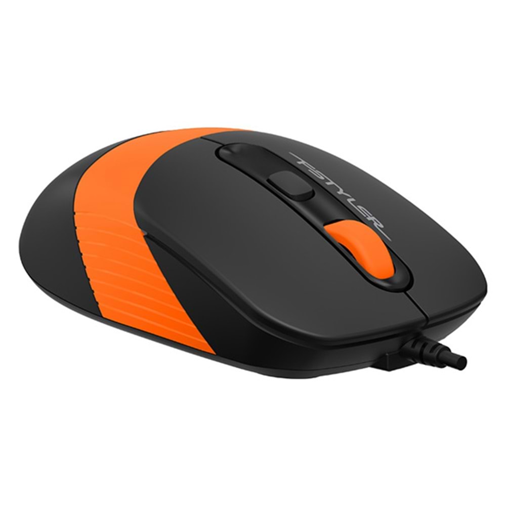 A4 TECH FM10 USB 1600dpi Optic Siyah/Turuncu Mouse
