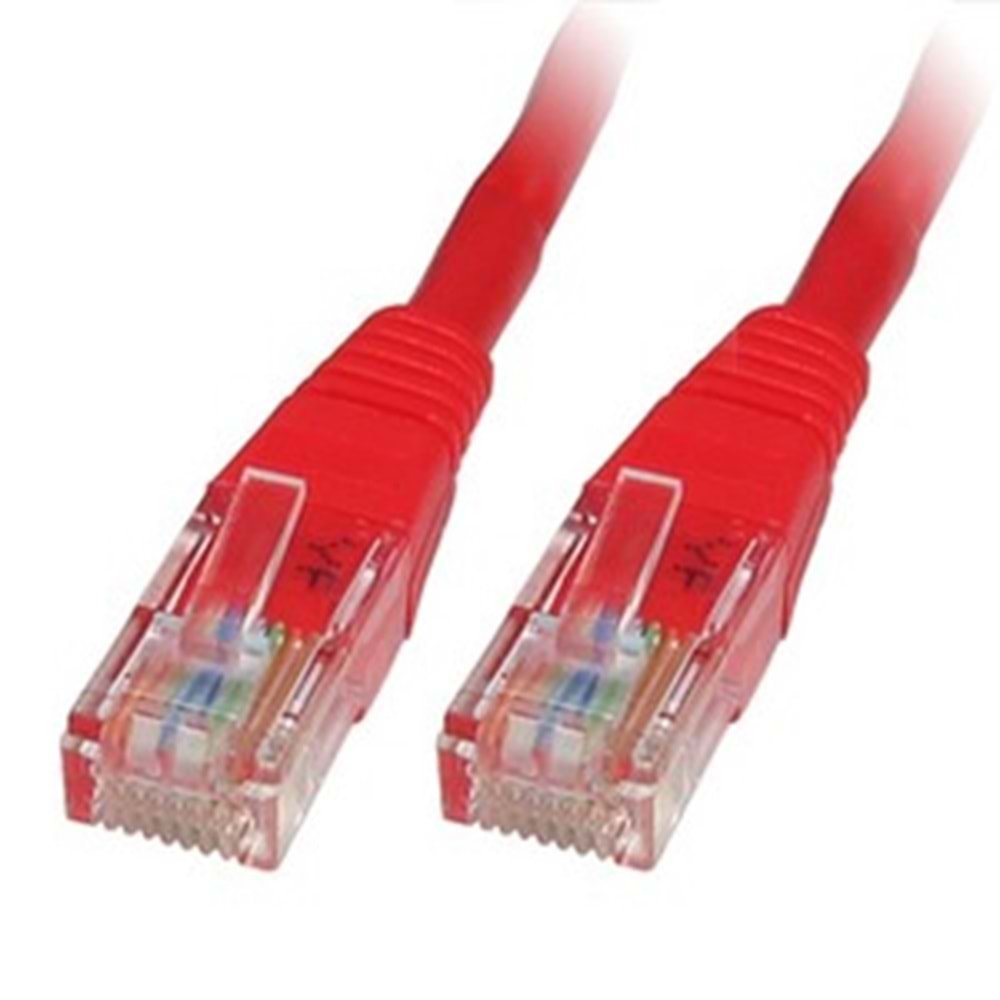 ODS 3metre CAT6 Utp LSZH Saf Bakır Kırmızı Patch Kablo (5 li paket)