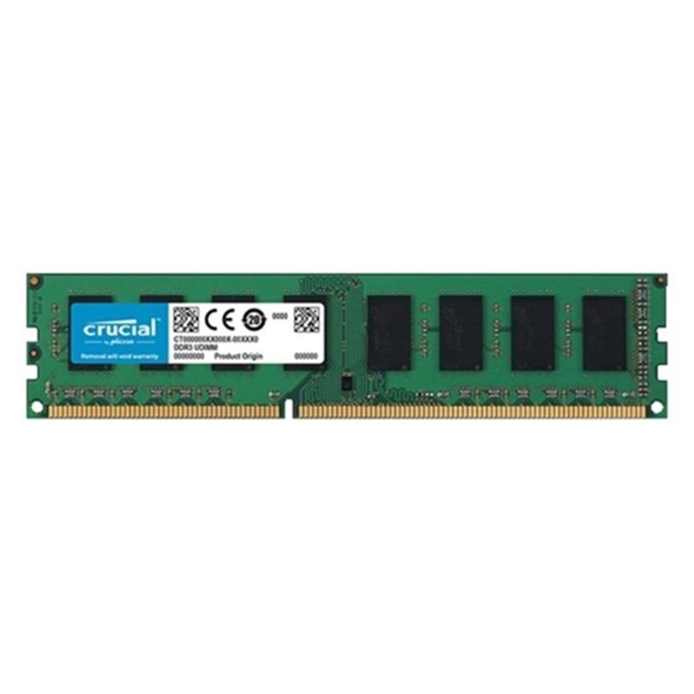 CRUCIAL 8GB DDR3 1600MHZ CL11 PC RAM VALUE CT102464BD160B