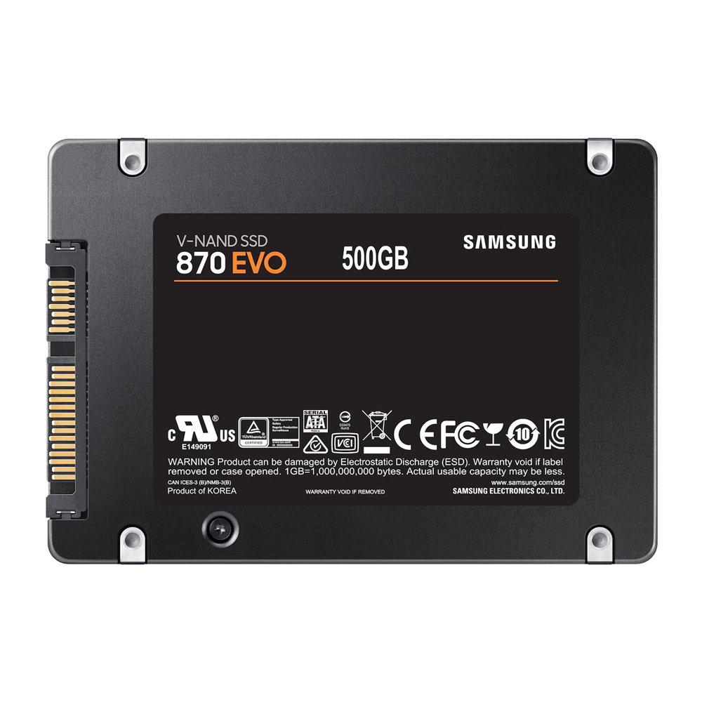 SAMSUNG 500GB 870 EVO MZ-77E500BW 560- 530MB/s SSD SATA-3 Disk