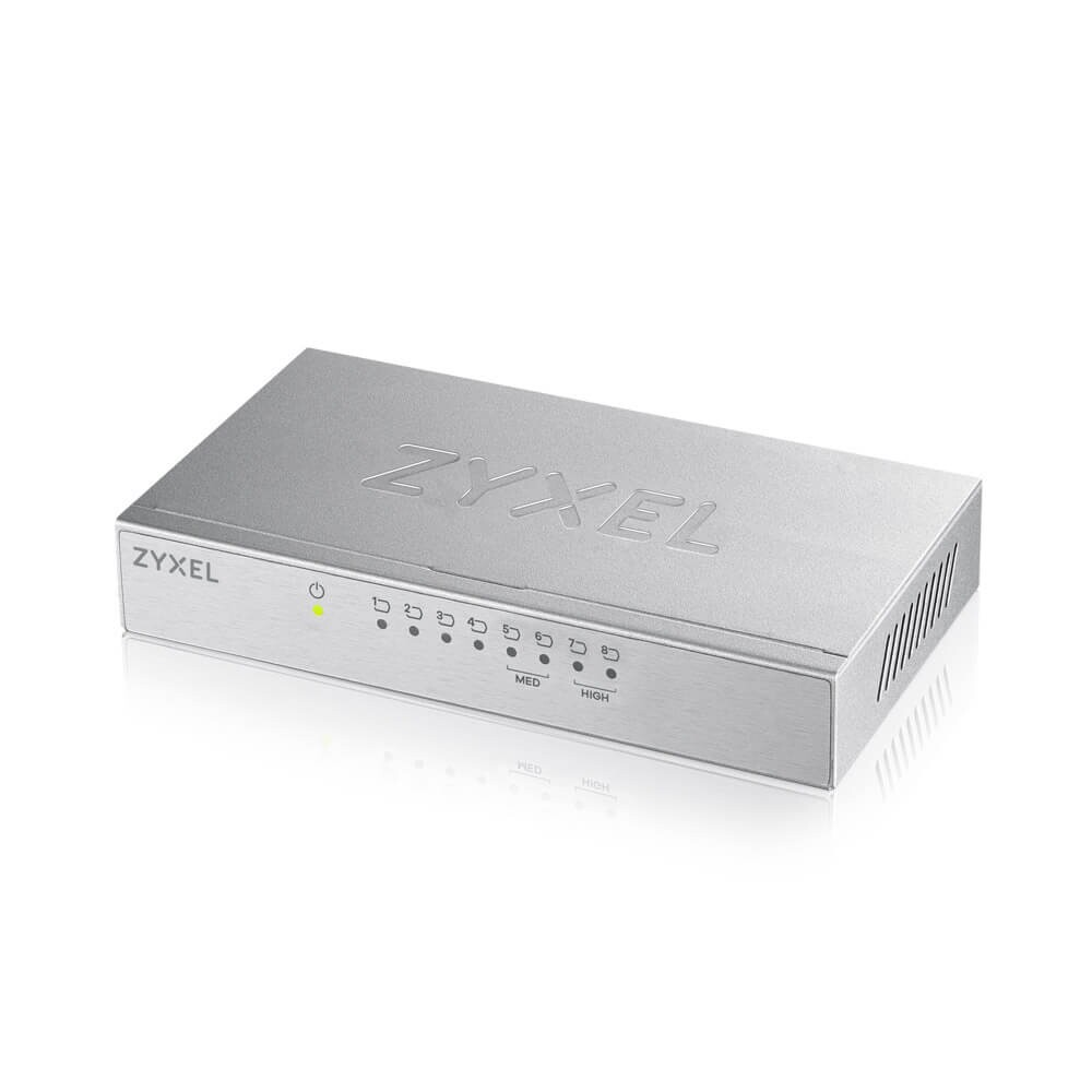 ZyXEL 8port Gigabit Yönetilemez Switch Çelik Kasa GS-108B