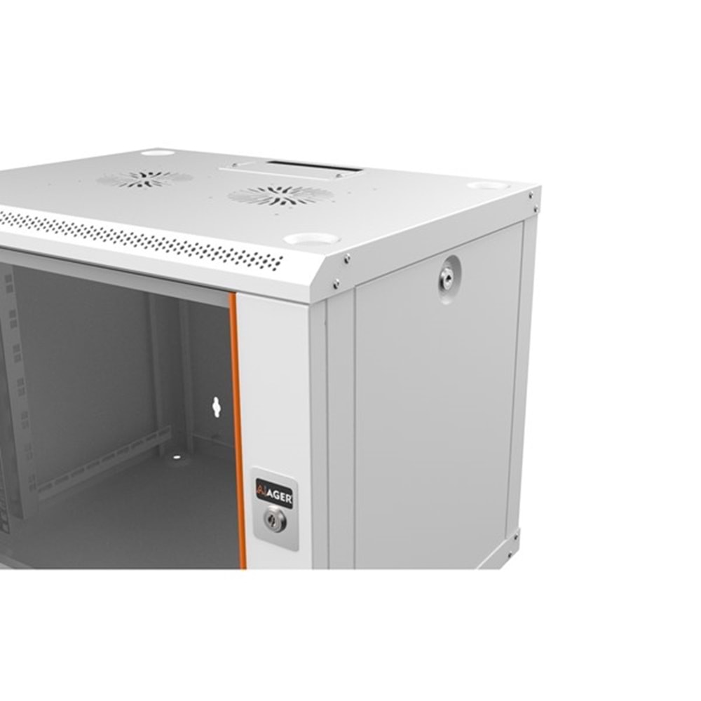 AGER 9U 600x450mm Duvar Tipi Beyaz Kabinet Agena Base AG-AB09U6045B1 Demonte