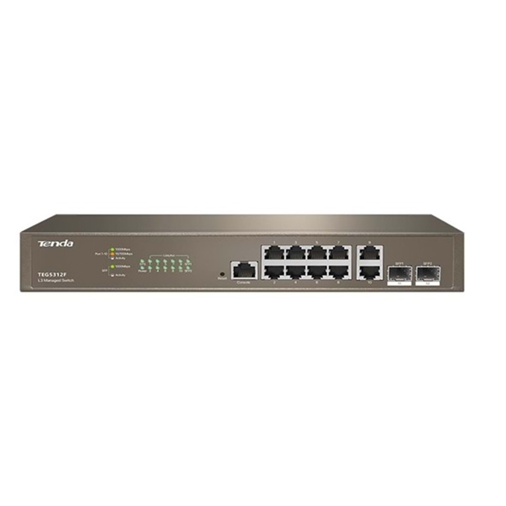 TENDA 10port 2-SFP Gigabit Yönetilebilir Switch TEG5312F
