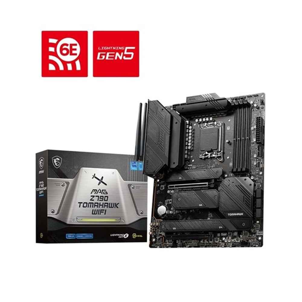 MSI MAG Z790 TOMAHAWK WIFI DDR5 HDMI DP PCIe 16X v5.0 1700p mATX