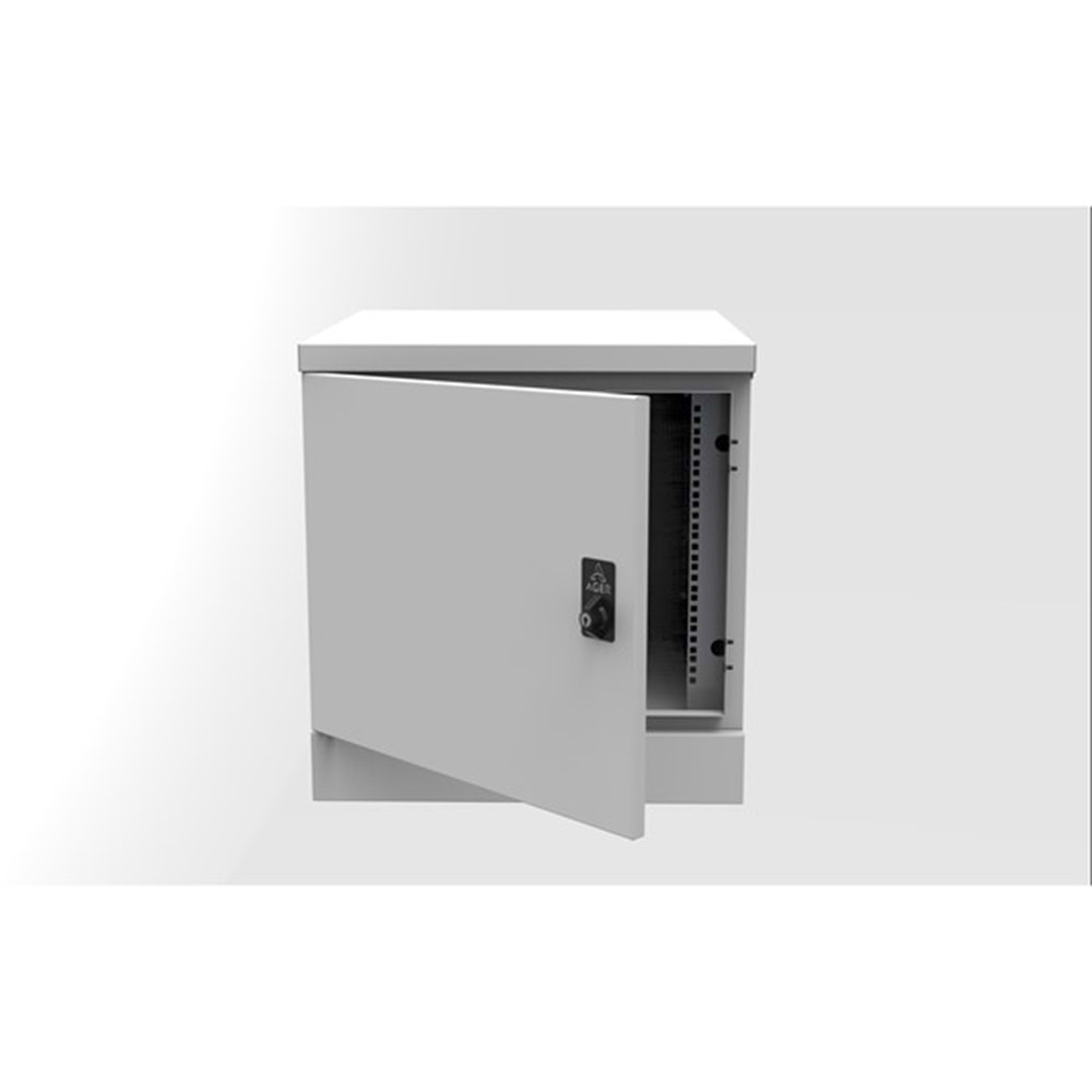 AGER 9U 600x600mm IP66 Dış Ortam Duvar Tipi Kabinet AG-OB09U6060B2-D-A-M1 Basic