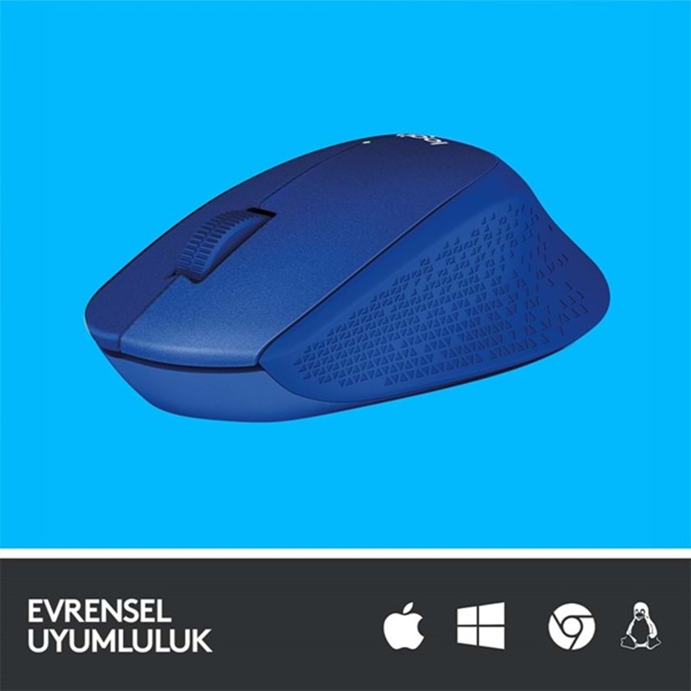 LOGITECH M330 Kablosuz Sessiz Optic Mavi Mouse 910-004910