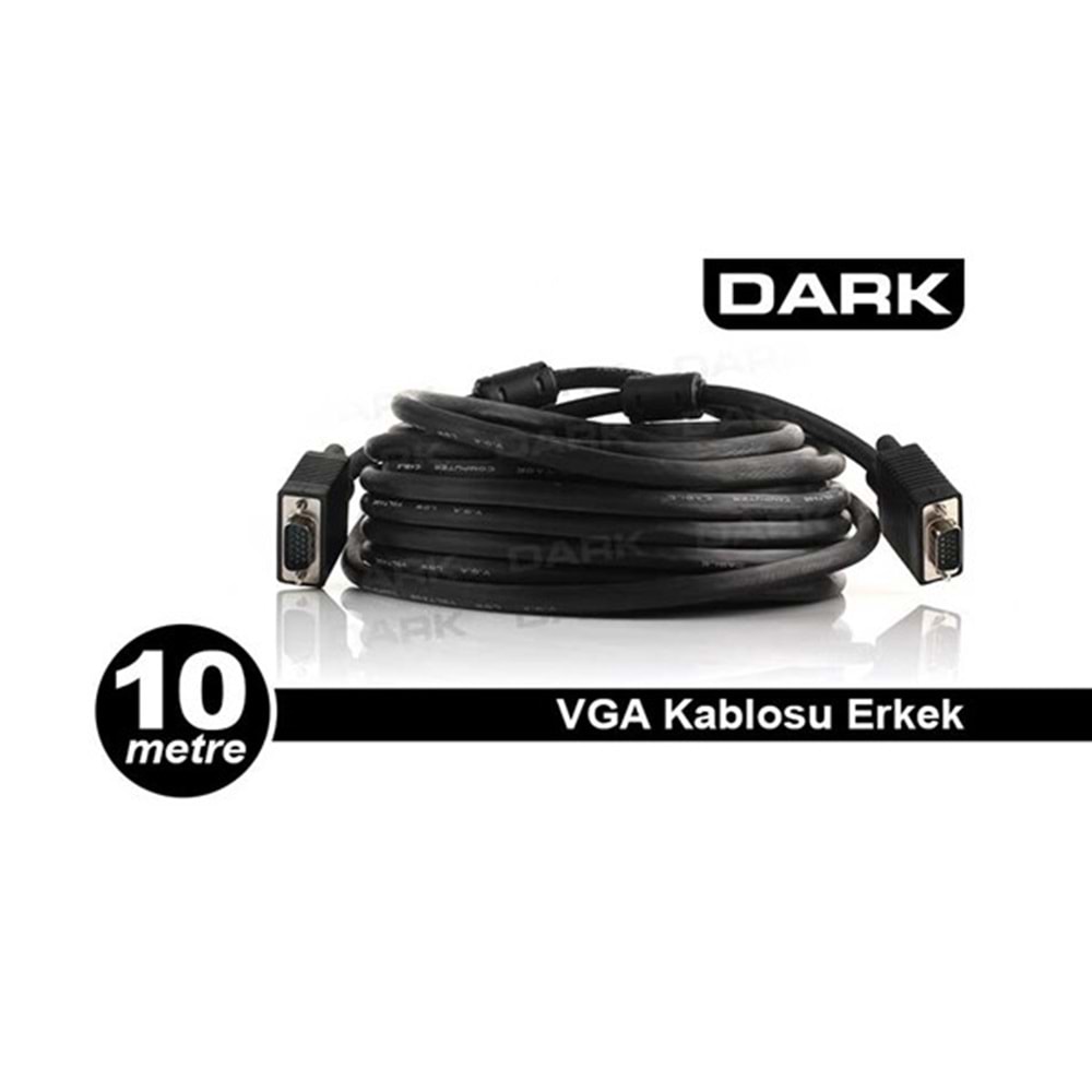 DARK 10metre DK-CB-VGAL1000 VGA Uzatma Kablosu