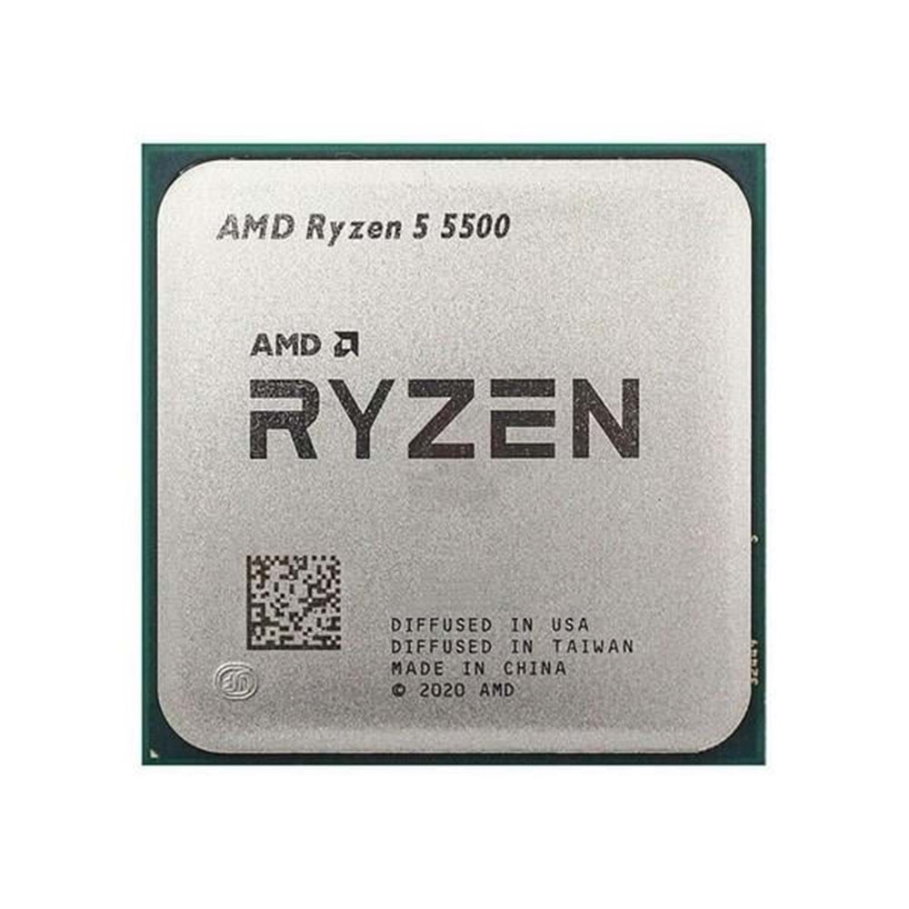 AMD RYZEN 5 5500 19MB 6çekirdekli VGA YOK AM4 65w Kutusuz+Fanlı