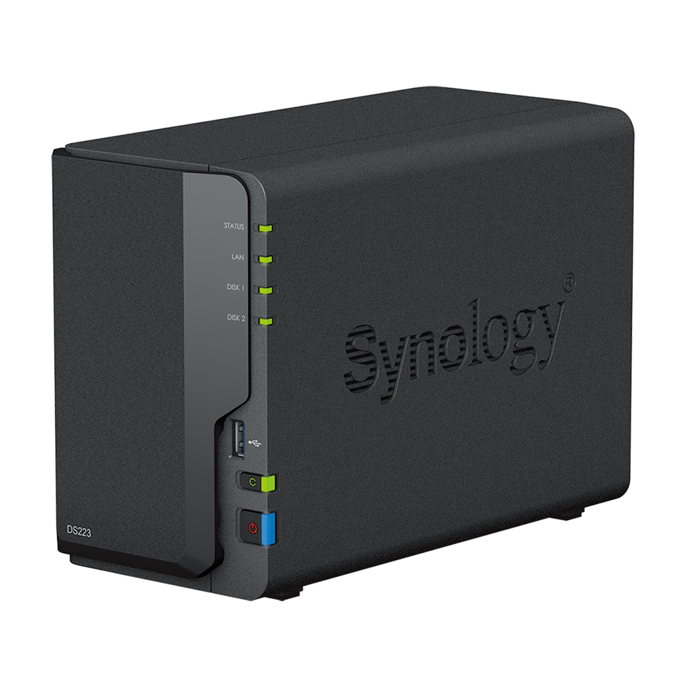 SYNOLOGY 2diskli Realtek QC-2GB RAM-Gigabit Nas Server DS223
