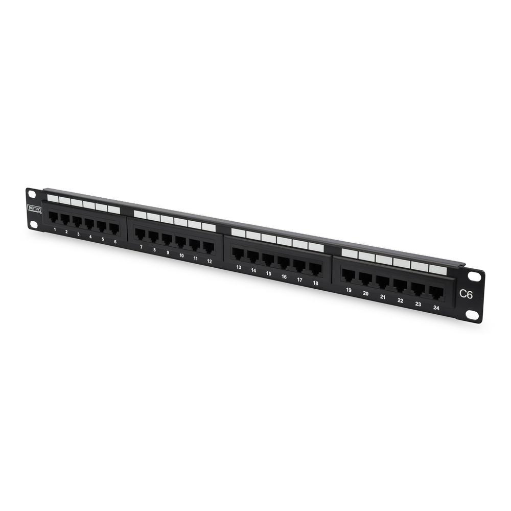 DIGITUS 1U 24port Cat6 Utp Bakır Patch Panel DN-91624U-CR