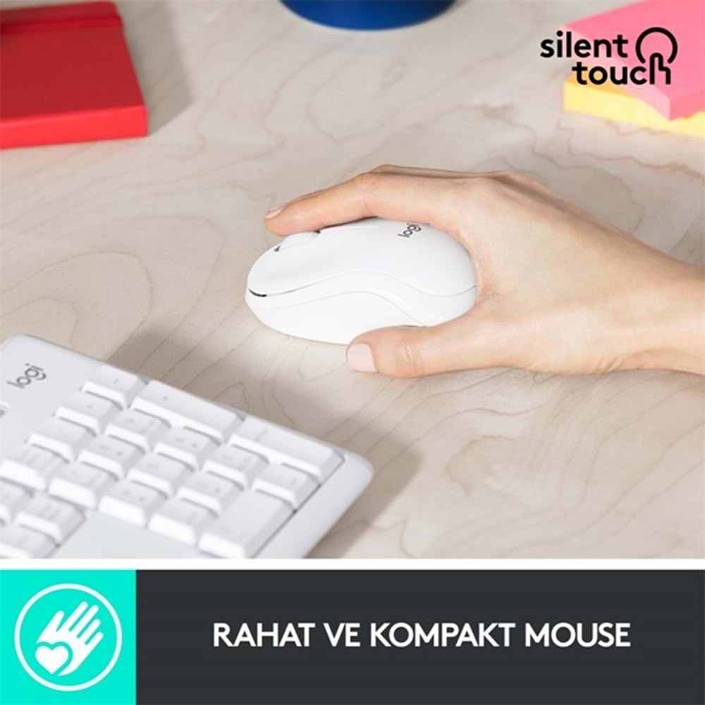 LOGITECH MK295 Kablosuz Q Trk Sessiz Beyaz Multimedya Klavye - Mouse Set 920-010089