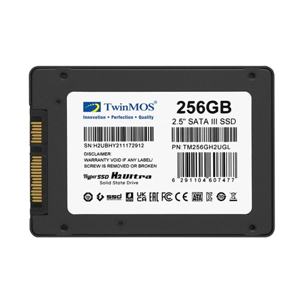 TWINMOS 256GB TM256GH2UGL 580- 550MB/s SSD SATA-3 Disk