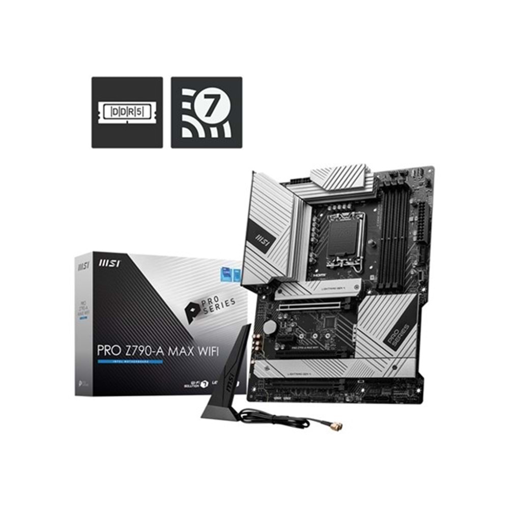 MSI PRO Z790-A MAX WIFI-6E DDR5 HDMI DP PCIE 4.0 1700p ATX