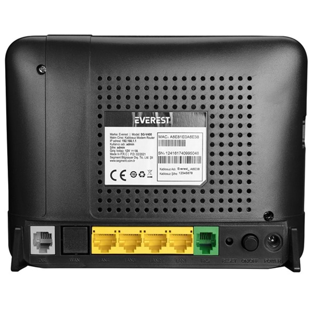 EVEREST SG-V400 N300 VDSL Modem Router