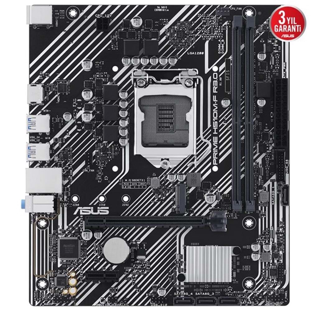 ASUS PRIME H510M-F R3.0 DDR4 HDMI PCIe 16X v3.0 1200p v2 mATX