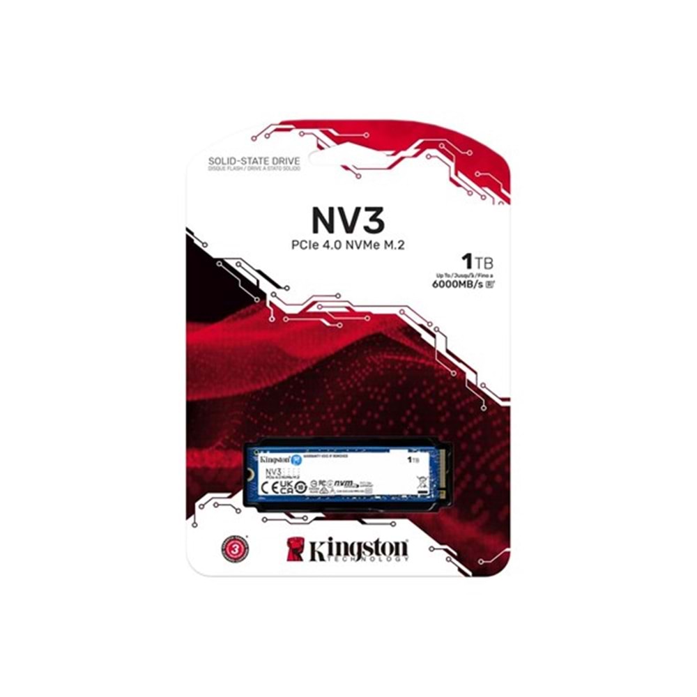 KINGSTON 1TB NV3 SNV3S/1000G 6000- 4000MB/s M2 NVME GEN4 Disk