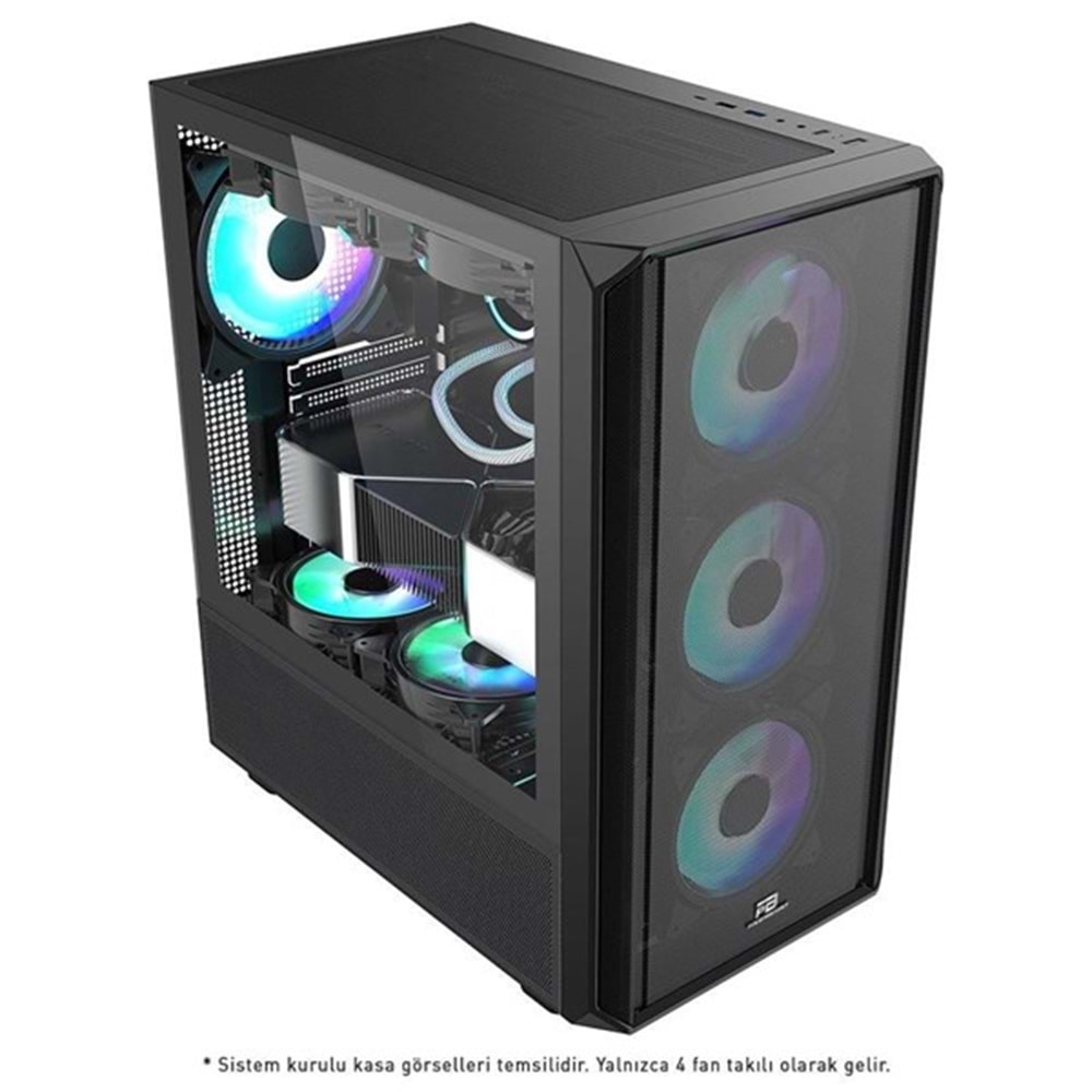 POWERBOOST 850w 80+ BRONZE PB-P3602BB Gaming Mid-Tower PC Kasası