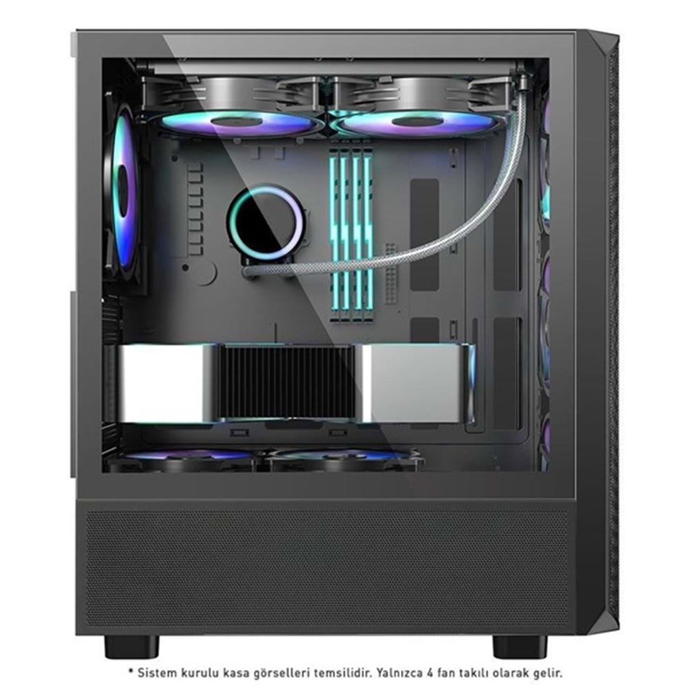 POWERBOOST 850w 80+ BRONZE PB-P3602BB Gaming Mid-Tower PC Kasası