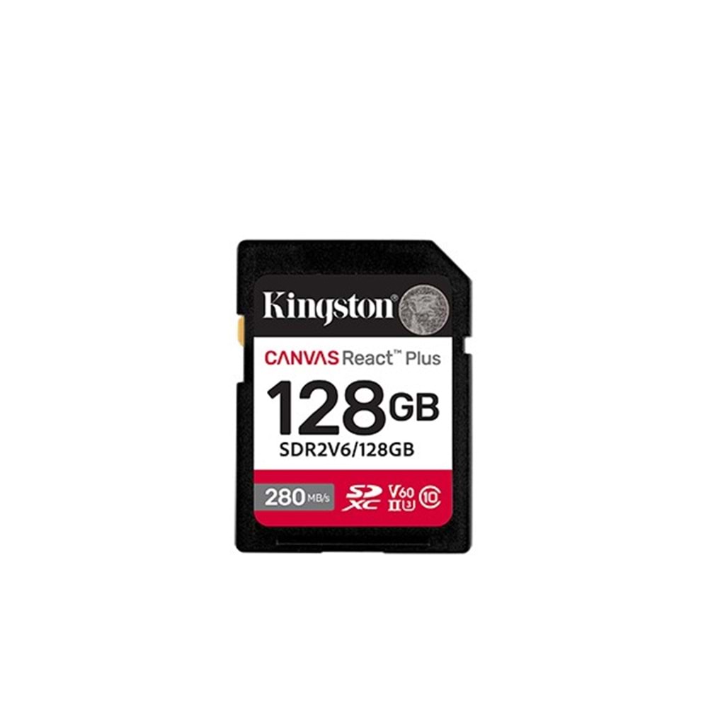KINGSTON 128GB SDXC SD Kart React+ SDR2V6/128GB