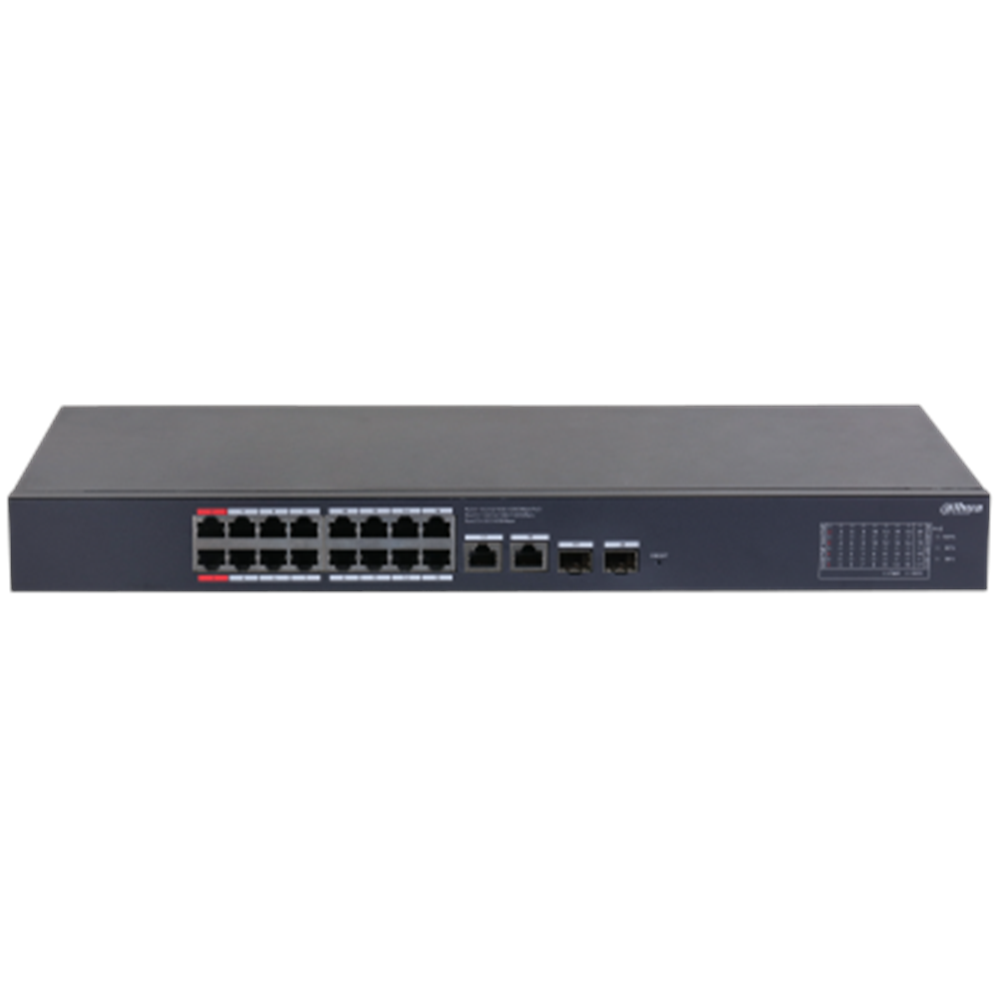 DAHUA 16port PoE 240w 2-SFP 2-Uplink Gigabit Cloud Yönetilebilir Switch CS4220-16GT-240
