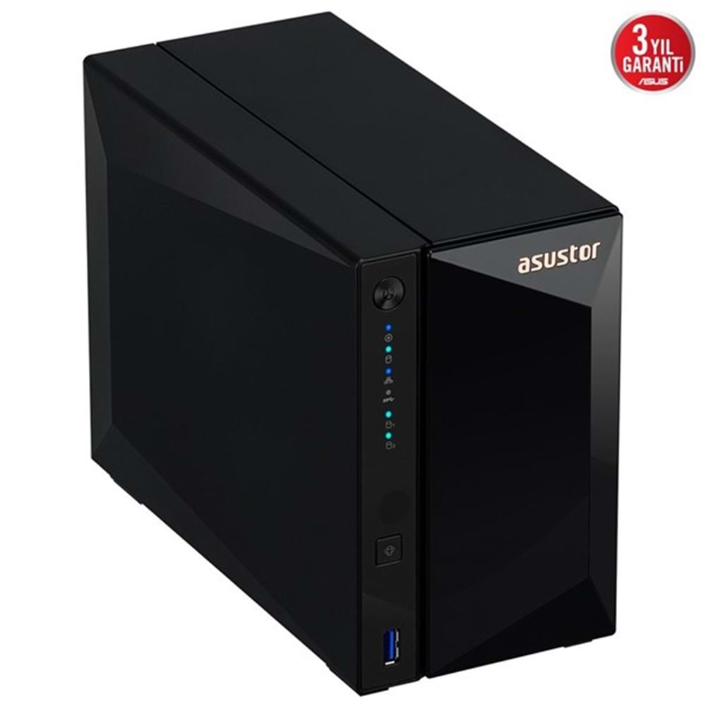 ASUSTOR 2diskli Realtek QC-2GB RAM-2.5GbE Nas Server AS3302T v2