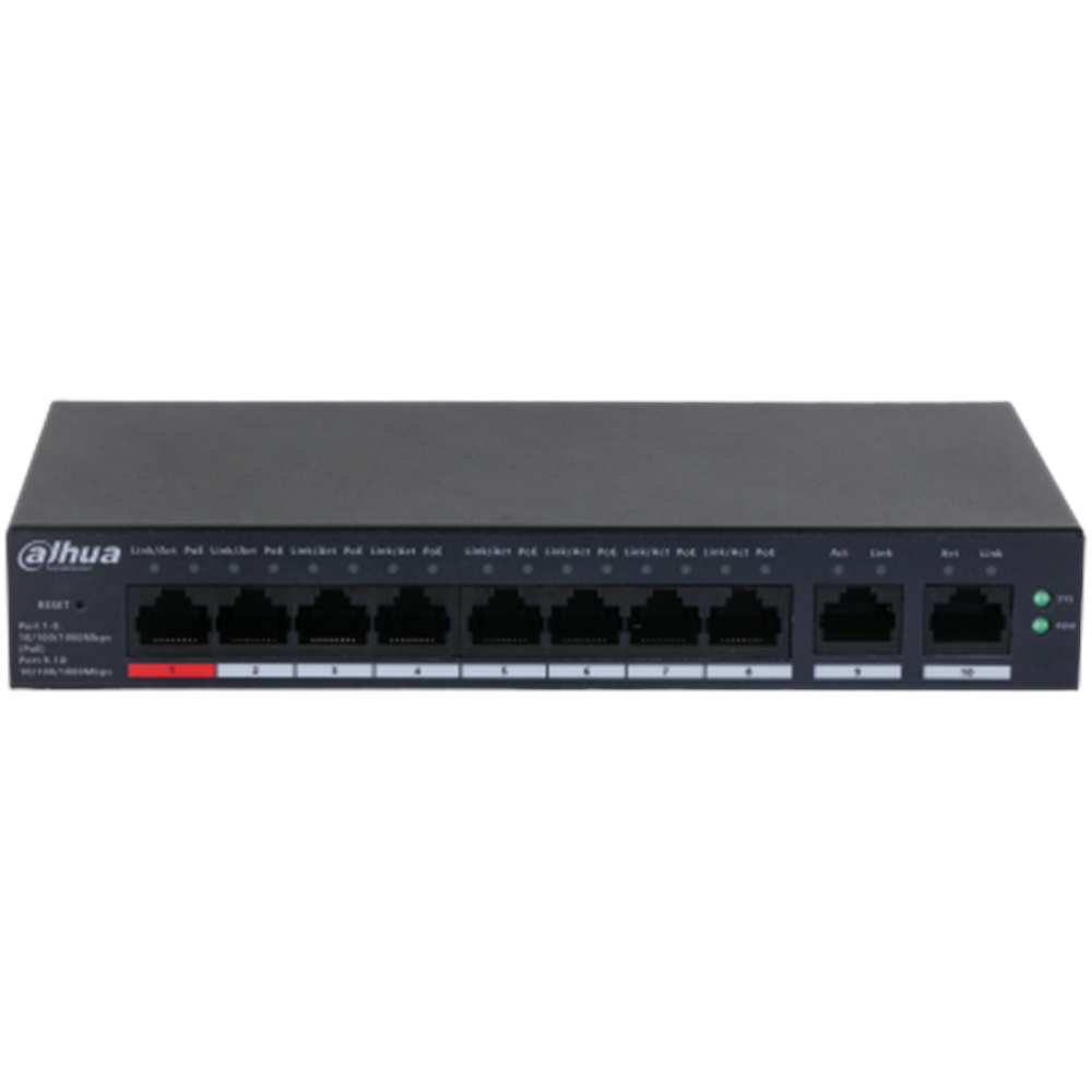 DAHUA 8port PoE 110w Gigabit Cloud Yönetilebilir Switch CS4010-8GT-110