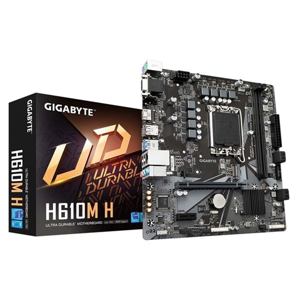 GIGABYTE H610M H DDR5 HDMI PCIE 4.0 1700p mATX