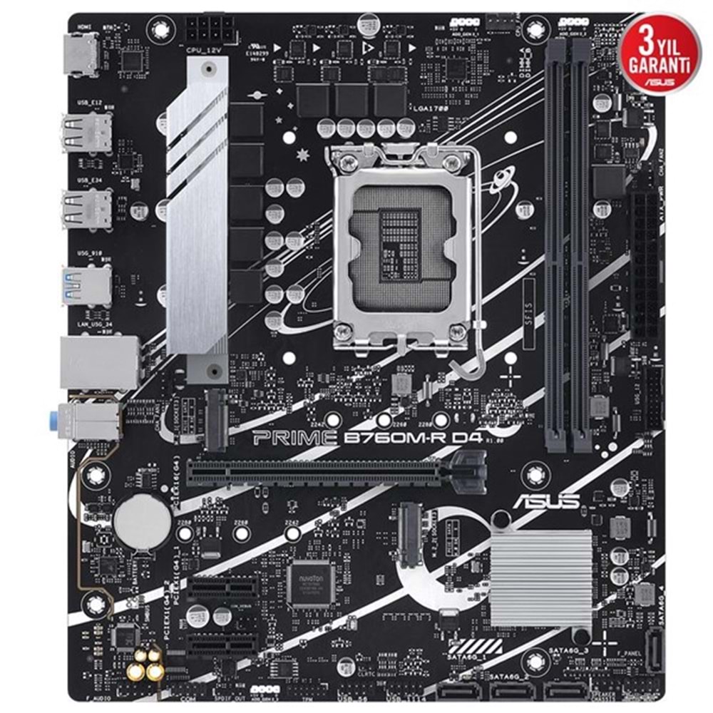 ASUS PRIME B760M-R DDR4 HDMI PCIE 4.0 1700p mATX