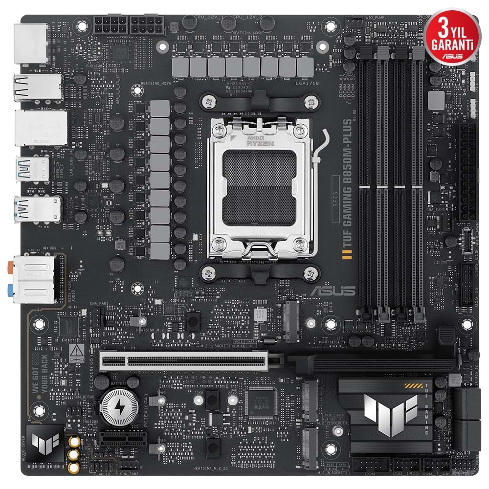 ASUS TUF GAMING B850M-PLUS WIF-7 DDR5 HDMI DP PCIE 5.0 AM5 mATX
