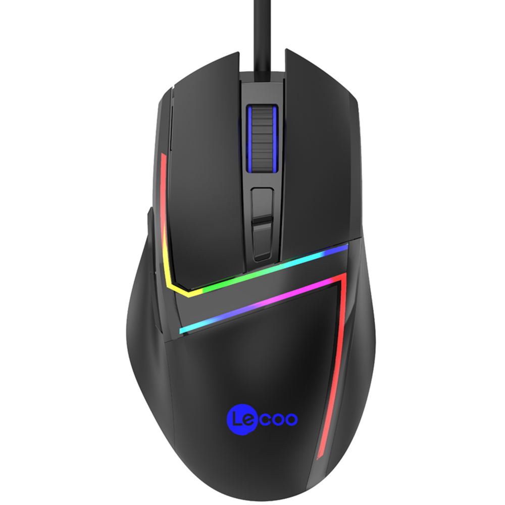LECOO MS106 USB RGB Led Aydınlatmalı 3200dpi Gaming Optic Siyah Mouse